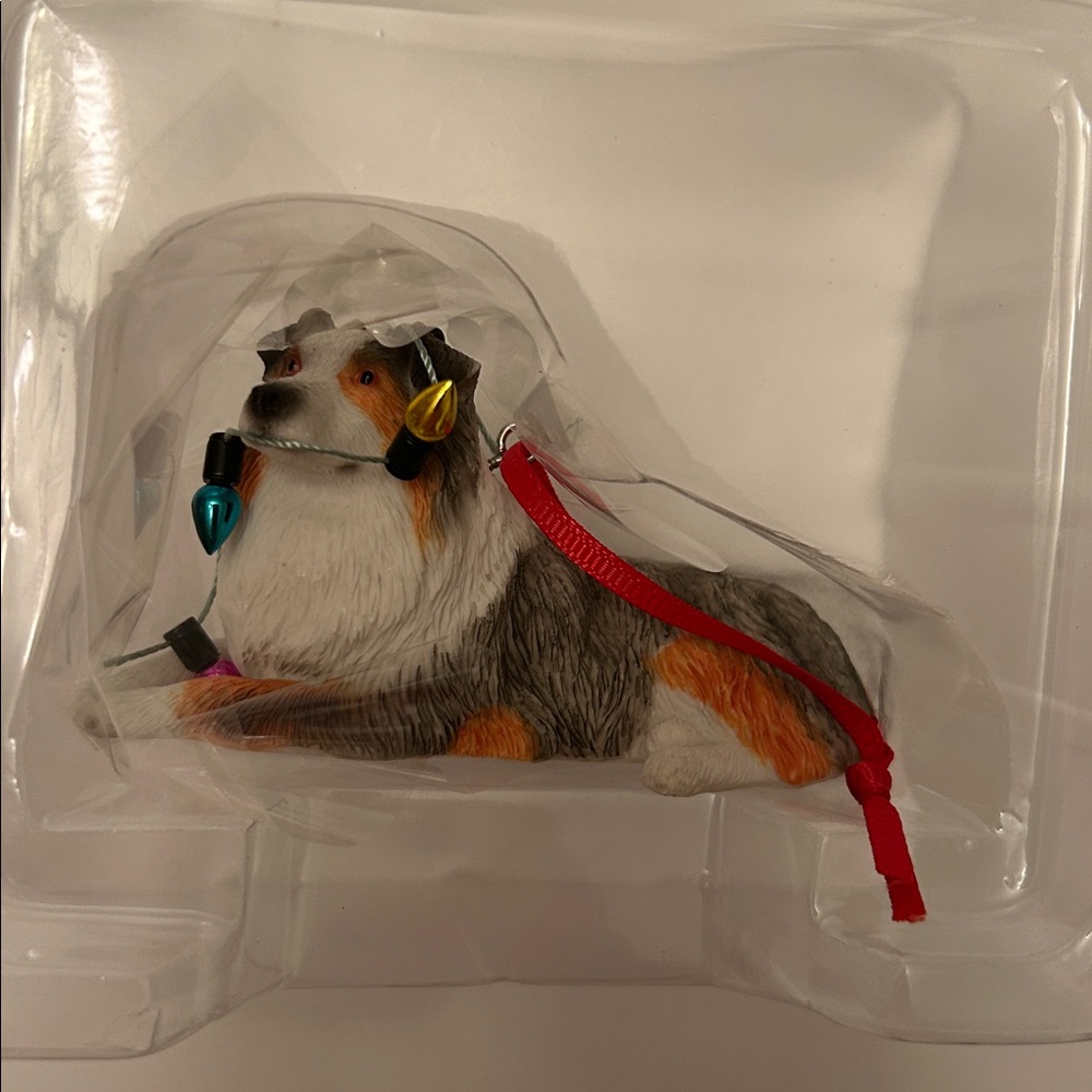 NEW NWT NIB Sandicast Australian Shepherd Christmas Ornament - Picture 3 of 3